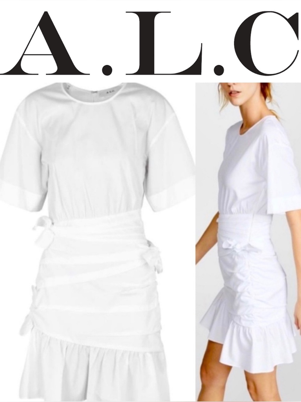 A.L.C. Cassian Ruched Mini Dress